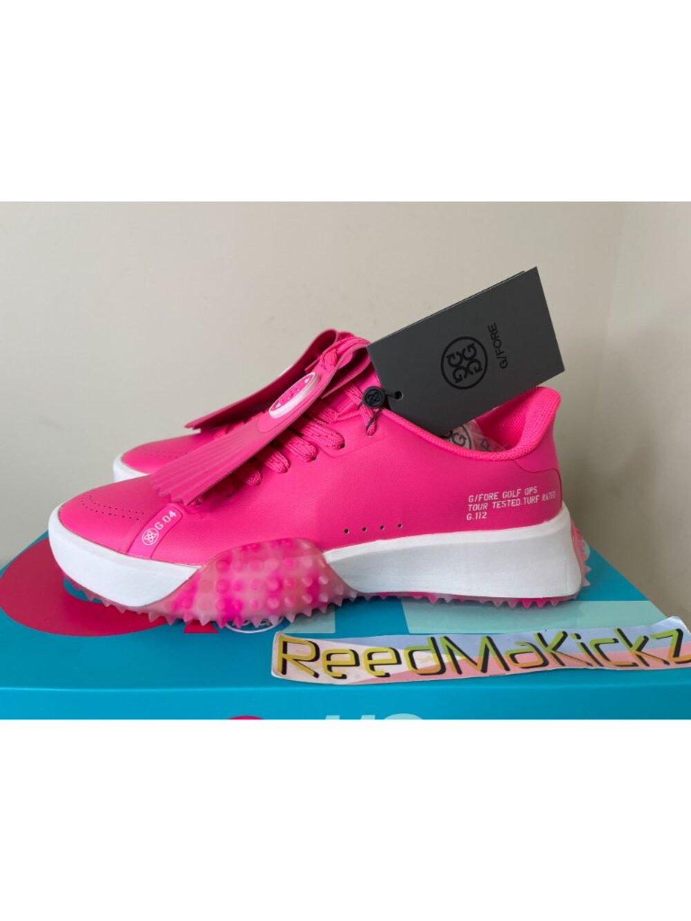 G/FORE G.112 KILTIE GOLF SHOES KNOCKOUT PINK WOMENS GLF000041 - Picture 2 of 12